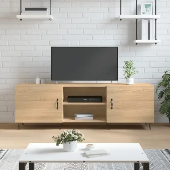 Szafka TV, dąb sonoma, 150x30x50 cm, materiał drewnopochodny Lumarko! Lumarko! - Hurtownia wielobranżowa Lumarko Super okazja