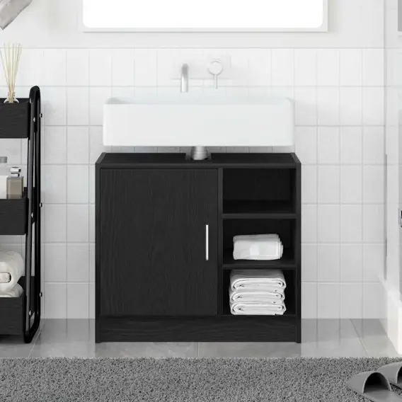 Szafka umywalkowa Czarny dąb 63x29x55 cm materiał drewnopochodny Lumarko! - Hurtownia wielobranżowa Lumarko Tylko dziś