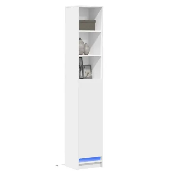 Kup teraz Szafka z LED, biała, 36x32,5x200 cm, materiał drewnopochodny Lumarko! - Hurtownia wielobranżowa Lumarko