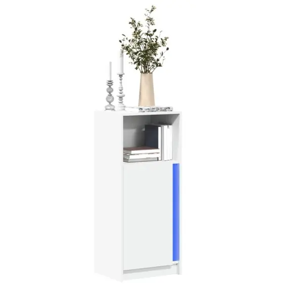 Szafka z LED, biała, 42,5x34x100 cm, materiał drewnopochodny Lumarko! - Hurtownia wielobranżowa Lumarko Hit cenowy