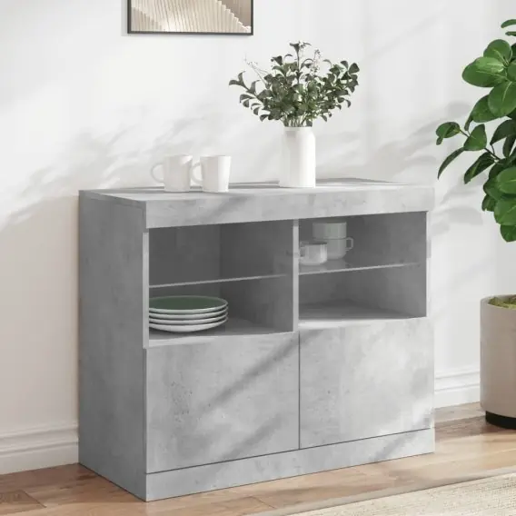 Wyprzedaż Szafka z oświetleniem LED, szarość betonu, 81x37x67 cm Lumarko! - Hurtownia wielobranżowa Lumarko