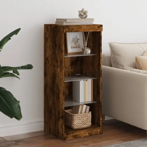 Wybór klientów Szafka z oświetleniem LED, przydymiony dąb, 41x37x100 cm Lumarko! Lumarko! - Hurtownia wielobranżowa Lumarko