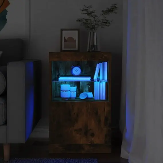 Szafka z oświetleniem LED, przydymiony dąb, 41x37x67 cm Lumarko! - Hurtownia wielobranżowa Lumarko Hit cenowy