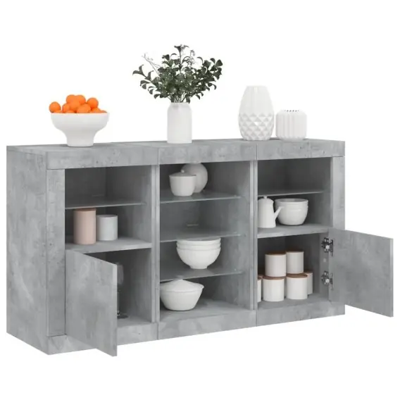 Nie przegap Szafka z oświetleniem LED, szarość betonu, 123x37x67 cm Lumarko! Lumarko! - Hurtownia wielobranżowa Lumarko