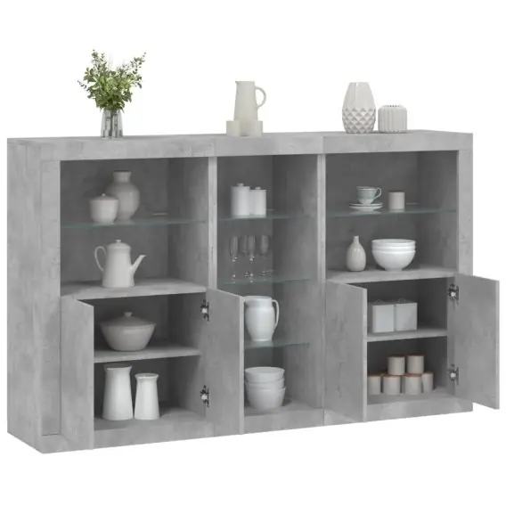 Szafka z oświetleniem LED, szarość betonu, 162x37x100 cm Lumarko! Lumarko! - Hurtownia wielobranżowa Lumarko Tylko dziś