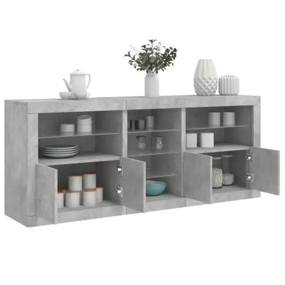 Szafka z oświetleniem LED, szarość betonu, 162x37x67 cm Lumarko! - Hurtownia wielobranżowa Lumarko Tylko dziś