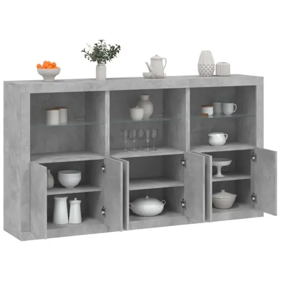 Szafka z oświetleniem LED, szarość betonu, 181,5x37x100 cm Lumarko! - Hurtownia wielobranżowa Lumarko Kup online