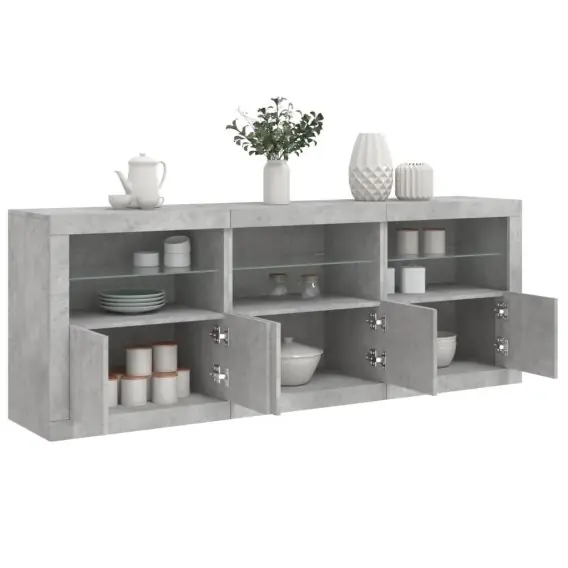 Oferta Szafka z oświetleniem LED, szarość betonu, 181,5x37x67 cm Lumarko! - Hurtownia wielobranżowa Lumarko