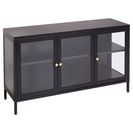Dostępne od ręki Szafka ze szklanymi drzwiami NEWPORT Metal 115 cm 35 cm... Lumarko