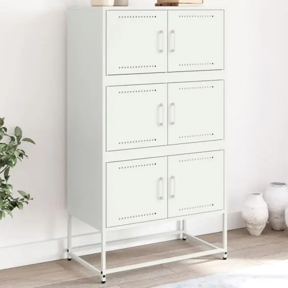 Dodaj do koszyka Szafka, biała, 68,5x38,5x123,5 cm, stal Lumarko! - Hurtownia wielobranżowa Lumarko