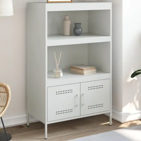 Obniżka ceny Szafka, biała, 68x39x113 cm, stal - Hurtownia wielobranżowa Lumarko