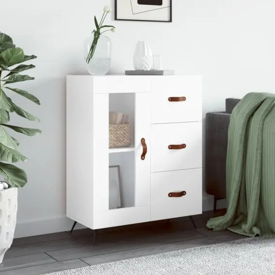 Szafka, biała, 69,5x34x90 cm, materiał drewnopochodny Lumarko! - Hurtownia wielobranżowa Lumarko Dodaj do koszyka