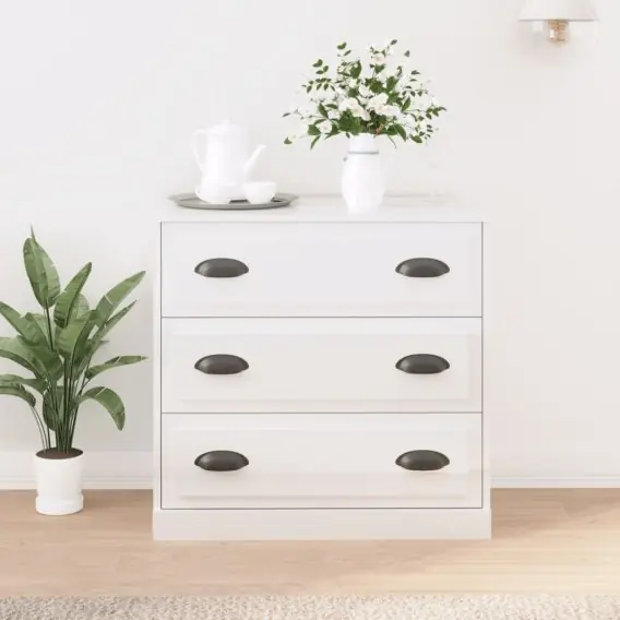 Bezpieczne zakupy Szafka, biała z połyskiem, 70x35,5x67,5 cm Lumarko! - Hurtownia wielobranżowa Lumarko