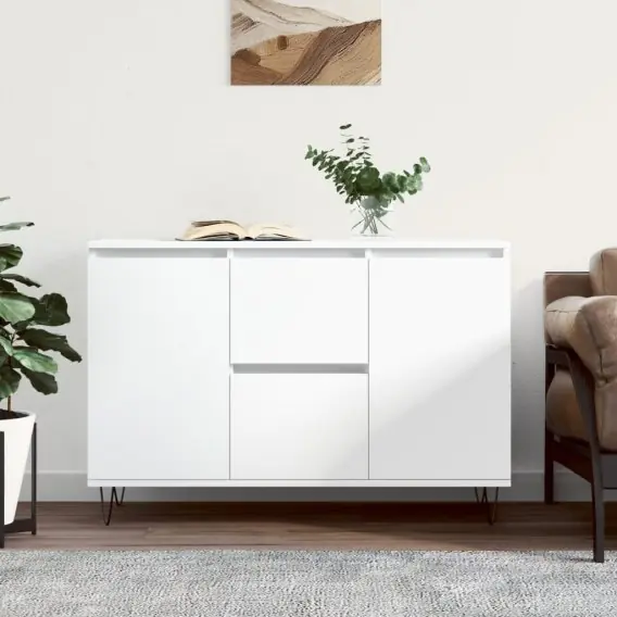Szafka, biała, 104x35x70 cm, materiał drewnopochodny Lumarko! - Hurtownia wielobranżowa Lumarko Okazja