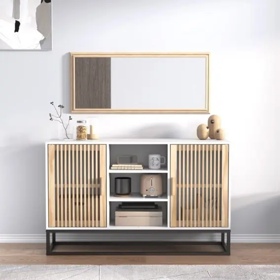 Kup teraz Szafka, biała, 105x30x65 cm, materiał drewnopochodny Lumarko! - Hurtownia wielobranżowa Lumarko