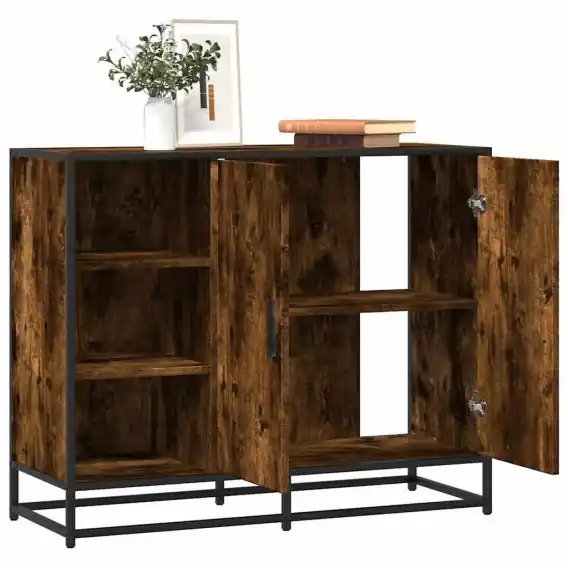 Oferta czasowa Szafka, przydymiony dąb, 92x35x76 cm, materiał drewnopochodny Lumarko! Lumarko! - Hurtownia wielobranżowa Lumarko