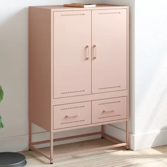 Oferta limitowana Szafka, różowa, 68x39x111,5 cm, stal walcowana na zimno - Hurtownia wielobranżowa Lumarko