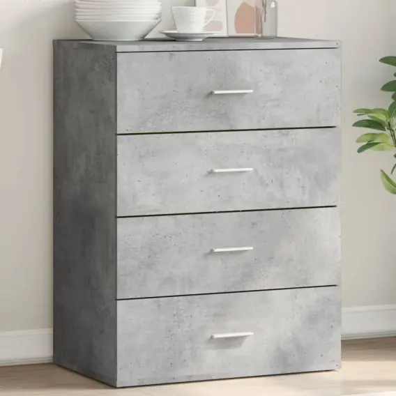 Nie przegap Szafka, szarość betonu, 60x39x80 cm, materiał drewnopochodny Lumarko! - Hurtownia wielobranżowa Lumarko