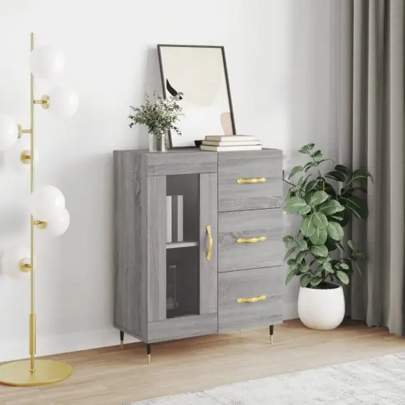 Bestseller Szafka, szary dąb sonoma, 69,5x34x90cm, materiał drewnopochodny Lumarko! - Hurtownia wielobranżowa Lumarko