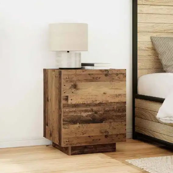 Wybór klientów Szafki nocne z oświetleniem LED 2 szt. Stare drewno 45x40x55 cm Lumarko! - Hurtownia wielobranżowa Lumarko