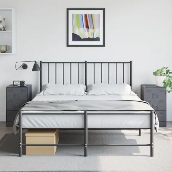 Szafki nocne, 2 szt., antracytowe, 34,5x39x62 cm, stal Lumarko! - Hurtownia wielobranżowa Lumarko Zniżka