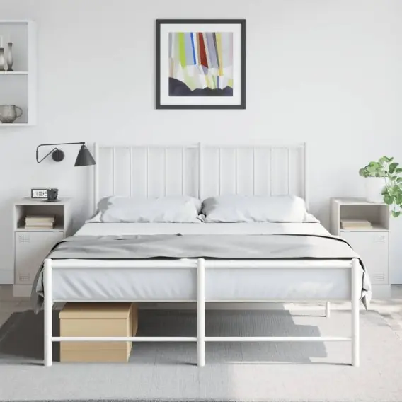 Hit sprzedaży Szafki nocne, 2 szt., białe, 34,5x39x62 cm, stal Lumarko! - Hurtownia wielobranżowa Lumarko