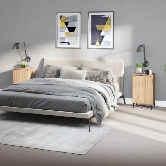 Szafki nocne, 2 szt., dąb sonoma, 40x35x70 cm Lumarko! - Hurtownia wielobranżowa Lumarko Ekspresowa dostawa