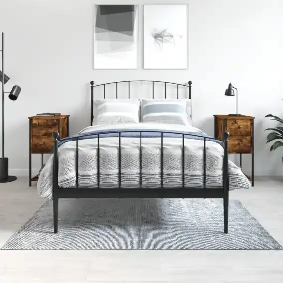 Szafki nocne, 2 szt., przydymiony dąb, 32x42x70 cm Lumarko! - Hurtownia wielobranżowa Lumarko Łatwy zwrot