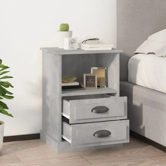Kup online Szafki nocne, 2 szt., szarość betonu, 43x36x60 cm Lumarko! - Hurtownia wielobranżowa Lumarko