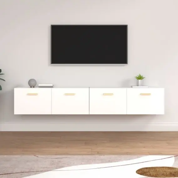 Bezpieczna płatność Szafki wiszące, 2 szt., białe, 100x36,5x35 cm - Hurtownia wielobranżowa Lumarko