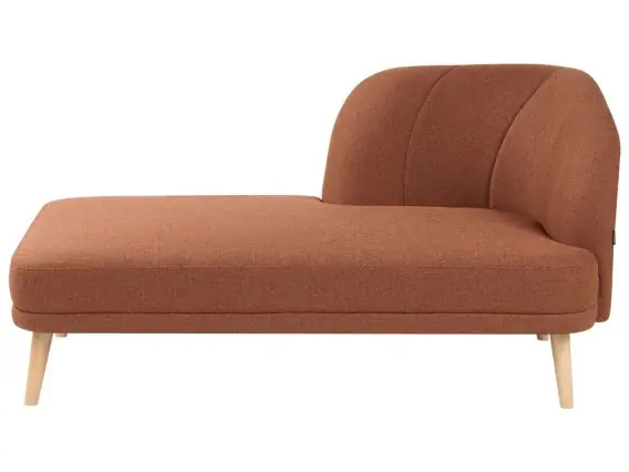 Oferta limitowana Szezlong prawostronny TANLAY Złoty brąz Tkanina Lumarko