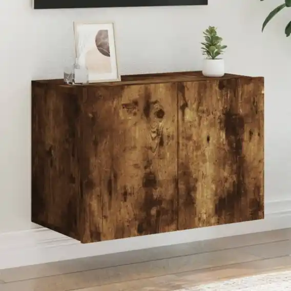 Ostatnia szansa Ścienna szafka TV, przydymiony dąb, 60x30x41 cm Lumarko! - Hurtownia wielobranżowa Lumarko