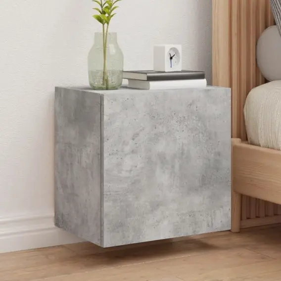 Ścienne szafki TV, 2 szt., szarość betonu, 40,5x30x40 cm Lumarko! - Hurtownia wielobranżowa Lumarko Kup teraz