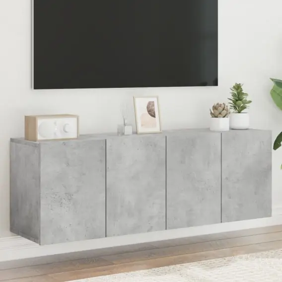 Ścienne szafki TV, 2 szt., szarość betonu, 60x30x41 cm Lumarko! - Hurtownia wielobranżowa Lumarko Tylko dziś