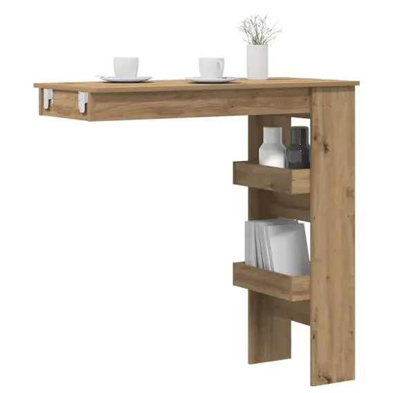 Ścienny stolik barowy, dąb artisan, 102x45x103,5 cm Lumarko! - Hurtownia wielobranżowa Lumarko Promocja