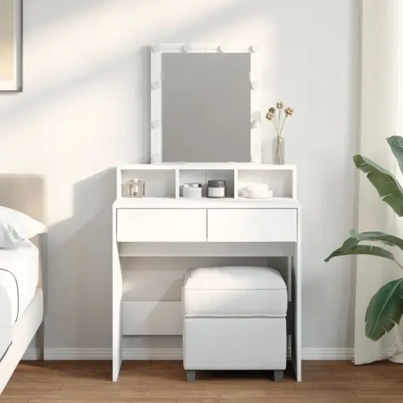 Rabat Toaletka z LED, biała, 80x41x144,5 cm Lumarko! - Hurtownia wielobranżowa Lumarko