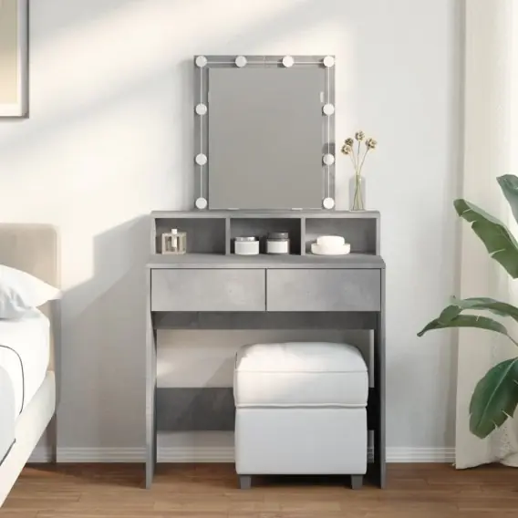 Popularny Toaletka z oświetleniem LED, szarość betonu, 80x41x144,5 cm Lumarko! - Hurtownia wielobranżowa Lumarko