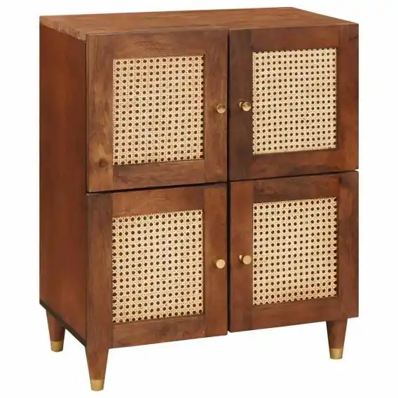 VidaXL Bufet Brązowy 60 x 33,5 x 75 cm Drewno z mango - Hurtownia wielobranżowa Lumarko Szybka dostawa