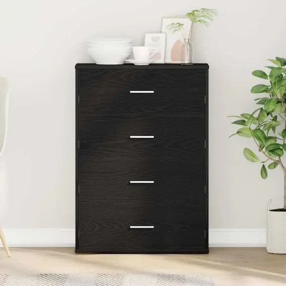 Wybór klientów VidaXL Bufet Czarny Dąb 60 x 31 x 84 cm Drewno inżynieryjne - Hurtownia wielobranżowa Lumarko