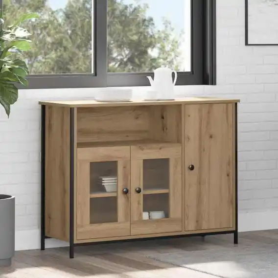 Popularny VidaXL Bufet Dąb rzemieślniczy 100 x 35 x 75 cm - Hurtownia wielobranżowa Lumarko