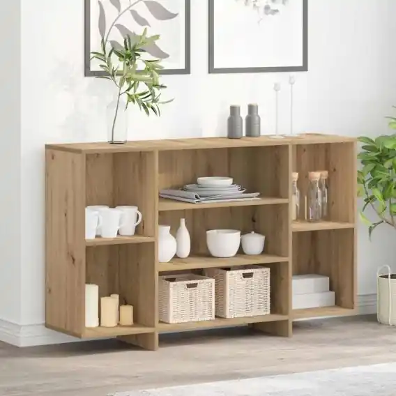 Szybka wysyłka VidaXL Bufet Dąb rzemieślniczy 120 x 30 x 75 cm Drewno inżynieryjne - Hurtownia wielobranżowa Lumarko
