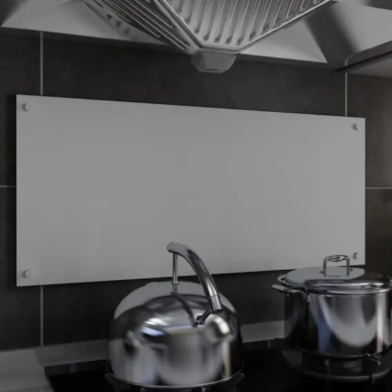 Oferta limitowana Panel ochronny do kuchni, biały, 90x40 cm, szkło hartowane Lumarko! - Hurtownia wielobranżowa Lumarko