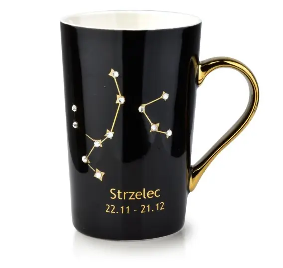 Strzelec Kubek 430ml - Elegancki Kubek z Cyrkoniami Lumarko Dostępne od ręki