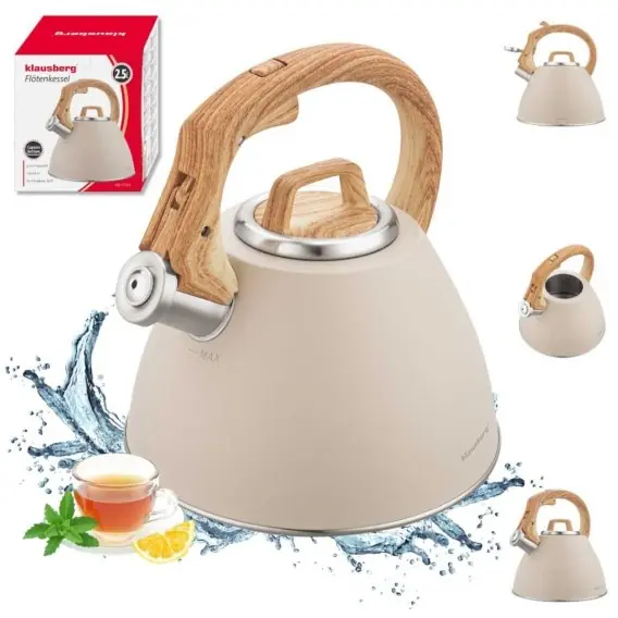 Czajnik Stalowy Z Gwizdkiem 2,5l Klausberg Kb-7954 Lumarko Super okazja