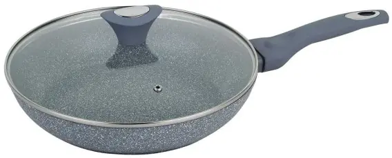 Patelnia Granitowa 28cm Klausberg Kb-7318 Pokrywa Lumarko! Lumarko Popularny