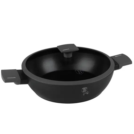 Promocja Płaski Garnek Tytanowy Z Pokrywą 30cm Berlinger Haus Bh-8129...