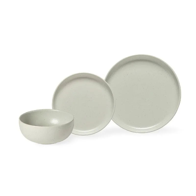 Komplet talerzy dla 6 osób, miseczki, Pacifica Oyster Grey, Casafina Ograniczona ilość