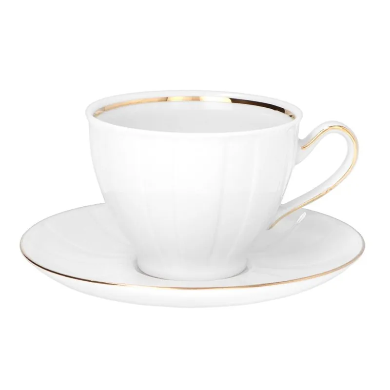 Wyjątkowa oferta Filiżanka 250ml/spodek 15,7 cm - Ćmielów Oktawa Złota 3610