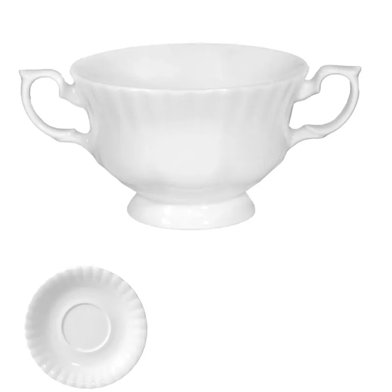 Chodzież, Iwona - bulionówka 400ml ze spodkiem 17 cm , dek. C000 Okazja