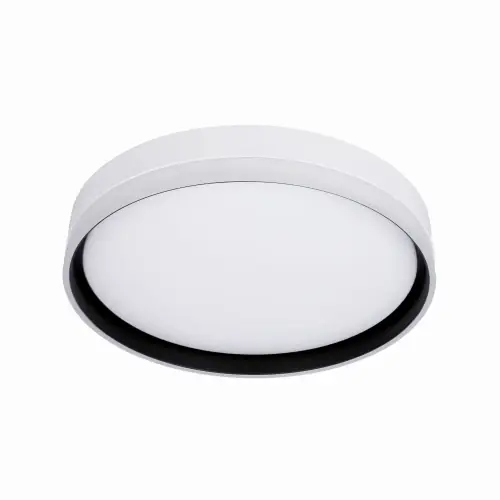 Szybka wysyłka FLORIDA Lampa Sufitowa Plafon Biały+czarny 24W LED 39 Cm Klosz Biały